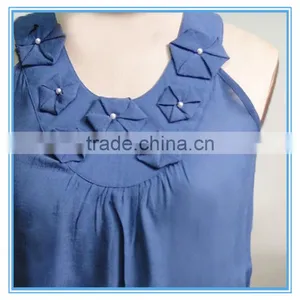 Women Neck Design New Fashion Casual Wear Blouse thumbnail-2