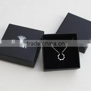Eco-friendly Black Jewelry PU Leather Box With Sponge Inside Logo Printed PU Jewelry Box Gifts Cheap Jewelry Box thumbnail-5