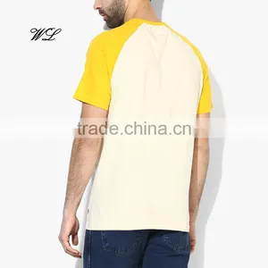 Man T-shirt Blank Branded Logo Cheap Apparel Cotton Raglan Sleeve T-shirts thumbnail-3