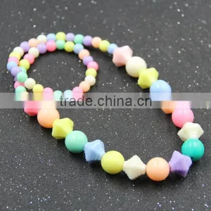 Zm35071a Korean Colorful Jewellery Children Statement Beads Necklace Set thumbnail-5