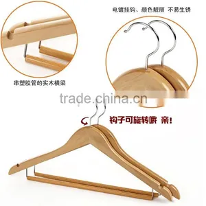 Wholesale Custom Wooden Coat Hanger Concise Style Wooden Shirts Hanger Wooden Tie and Belt Hanger thumbnail-1