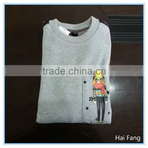 Fashion Design Printed Teen Girls Stipped Sleeve and Back T Shirt, Factory OEM Made Long Sleeve T Shirt thumbnail-5