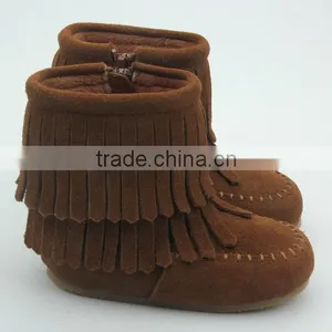 Baby Moccasins Winter Snow Long Tassel Kids Boots Wholesale thumbnail-2