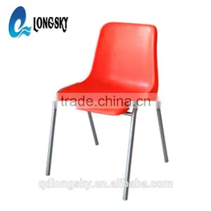 LS-4004 New Plastic School Chair With Steel Frame PP Cheap Plastic Restaurant Chair thumbnail-4