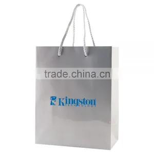 Color Gloss Laminated Eurotote Shopping Bag - Features Cardboard Bottom, Dimensions Are 8" x 4" x 10" and Comes With Your Logo. thumbnail-2