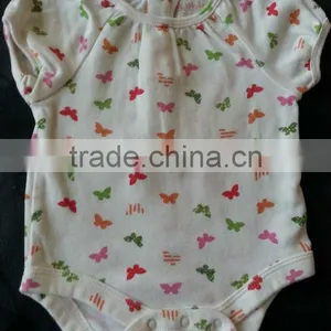 Plain Butterfly Baby Girl Bodysuits Cotton Rompers thumbnail-1
