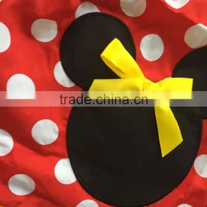 2016 New Summer Dress Girls Red Dot Minne Mouse Cute Party Dress Baby Kids Wear Clothes With Accessories Set thumbnail-3
