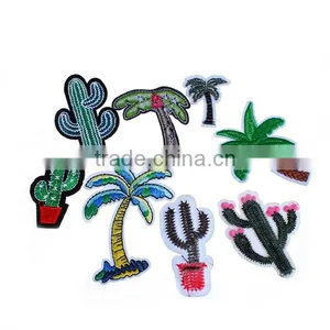 Fabric Iron On Patches At Random Coconut Tree Cactus Custom Shoe Patch thumbnail-2