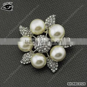 Fashion Brooches Rhinestones With Pearls Flower Design for Brooche thumbnail-1