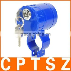 Blue Anti-Theft Waterproof Bicycle Motorcycle Alarm Lock With 120 db Audio Alarm thumbnail-1