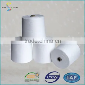 20s/6 20s/9 Optical White 100% Virgin Polyester Spun Yarn thumbnail-1