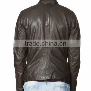 Bike Leather Jacket Hight Quality Sheep Skin Slim Fit thumbnail-3
