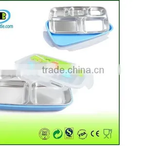 Stainlesss Steel Meal Preparation Container With 3 Sections Inside Container thumbnail-4
