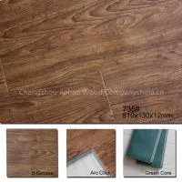 Cheap FOB CIF Price Big U-Groove Laminated Wooden Flooring thumbnail-1
