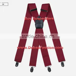 1.5" Wide Solid Color Mens Suspender X Type Undergarment Suspender Brace Casual Business thumbnail-6