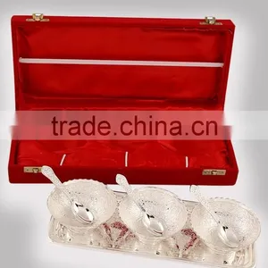 Promotion Gift Hot Sale New Arrival Silver Handicrafts Bowls Sets thumbnail-1
