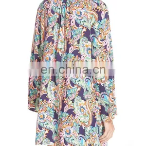 C79 Paisley Print Cover Up Beach Tunic Kurtis thumbnail-3