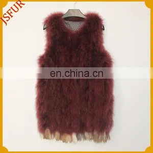 2015 Newest Unique Style Turkey Feather Vest Wholesale Clothing In Turkey Feather thumbnail-4