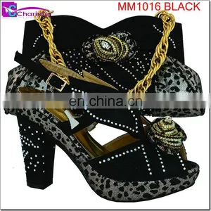High Heels Women Shoe and Bag Bag and Shoes Set Women Shoes Matching Bag thumbnail-1