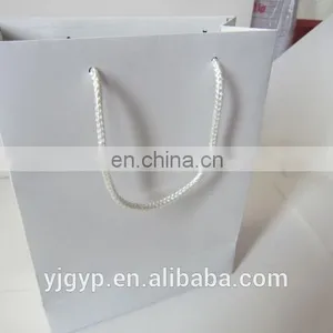 Cheap Glossy White Shopping Paper Bag thumbnail-1