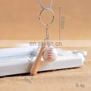 Custom Key Holder Ball Baseball Key Chain Keyring 3d Mini Baseball Keychain for Sport Professional Gifts thumbnail-5