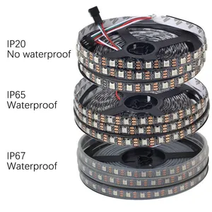 5 M 5050 RGB LED Bande WS2812B 60 LEDs/m Smart Led Pixel Bande, Noir/Blanc PCB WS2812 IC, WS2812B IP30/IP65/IP67 DC5V thumbnail-3