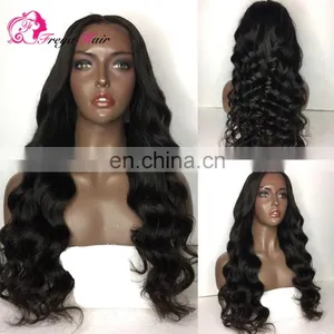 Wholesale Price Indian Long Hair Wig Body Wave Cheap Silk Base Lace Front Wig for Black Women thumbnail-1