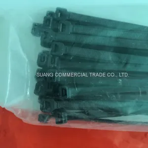 300*3.6mm Reusable New-type Black White Cable Ties thumbnail-2
