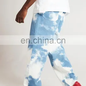 DiZNEW Oem Super Fly Sky Blue Cotton Denim Jeans For Man thumbnail-4