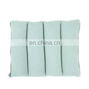 New Design Home Decor Green Four Folded Multi Function Polystyrene Car Seat Cushions Travel Pillow With Zipper thumbnail-2