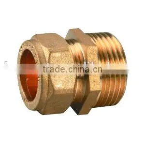 OEM High Quality Brass Screw Compression Fittings for Copper Pipe thumbnail-3