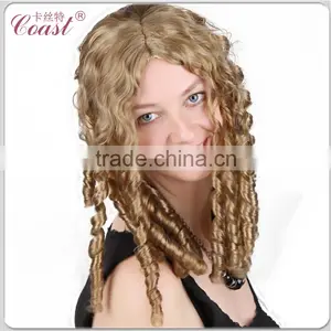 Middle Parting Synthetic Wigs Curly thumbnail-2