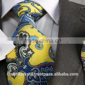 Paisley Necktie Set, Pocket Square and Cufflink Set Neck Tie, Corbata, Gravate, Krawatte, Cravatta, Fashion Tie thumbnail-1