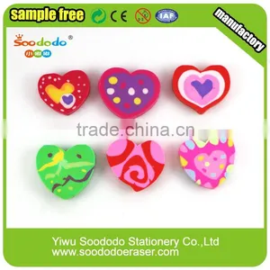 Cartoon Harmless Extruded Erasers Love Shape thumbnail-1