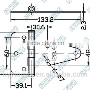 01210 Polished and Electrophoresis Stainless Steel Truck Toolbox Hinge thumbnail-2