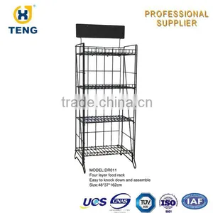 Supermarket Multi-tiers White Metal Display Stand thumbnail-2