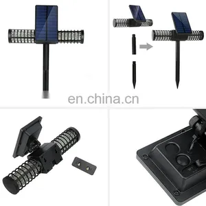 High Voltage Shock Solar Powered UV LED Waterproof Garden Mosquito Killer Light With Solar Powered USB Charging thumbnail-4