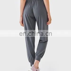 New Arrival High Waisted Yoga Jogger Pants Workout Running Gym Yoga Clothes Fitness Wear Casual Loose Pants For Women thumbnail-3