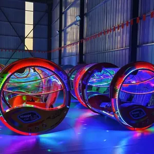 Battery Amusement Theme Park Rides 9s 360 Degree Rotation Rotating Electric Happy Swing Rolling Car For Adult Kids thumbnail-4