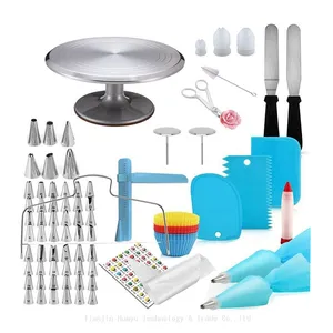 Fondant Turntable Piping Tips Pastry Baking Tools Cake Decorating Supplies Kit Cake Decorating Tools thumbnail-1