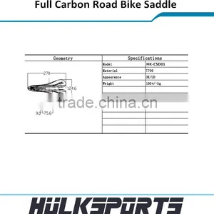 Full Carbon Fiber Road Bicycle Front Seat Carbon Bike Saddle Superlight Carbon Saddles thumbnail-2