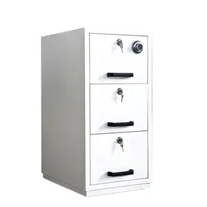 2 3 4 Drawers Steel Fireproof Safe Cabinet Vertical Steel Filing Cabinet thumbnail-5