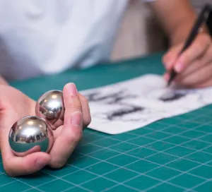 Supply Chinese Baoding Balls With Chiming in Silver Color Diameter 25-30-35-40-45-50-55mm thumbnail-3