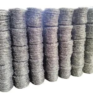 High Quality 50kg Barbed Wire Price Per Roll / Galvanized Barbed Wire Mesh Stainless Steel Barb Wire Fence Roll thumbnail-5