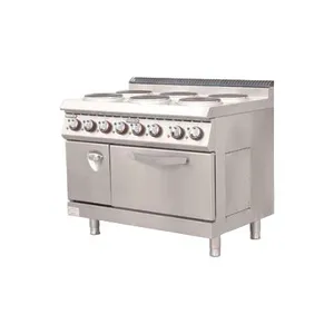 Commercial 6-Round Hot Plates Cooker With Oven & Storage, 13.8kW Fan Power thumbnail-1