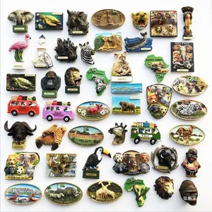 Wholesale Price Personalized South Africa Cape Town Tourist Souvenirs Custom Design 3D Resin Polyresin Fridge Refrigerator Magnets Factory thumbnail-1