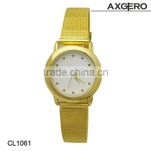 Hot Sale Leather Watch With Stainless Steel Dial, Luxury Gold Watch, Wrist Watch thumbnail-1