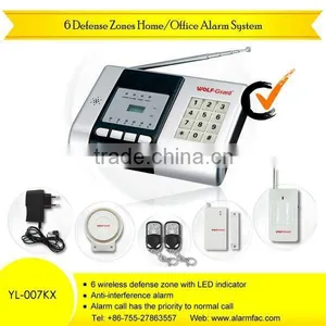 Wireless Burglar Alarm System Wireless Anti-decode 6 Defense Zones Burglar Alarm System YL-007KX thumbnail-1