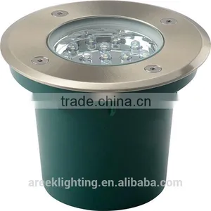 Unique Round Shape 15*0.1W LED Die-cast Aluminium Body and 304 Stainless Steel Cover Underground Light 220-240V IP67 thumbnail-1