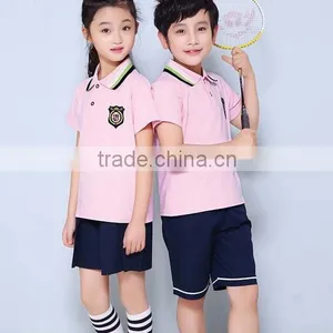 Custom Summer Children School Uniform Tshirt and Short Pants thumbnail-1